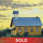 Jim Connelly Detray Schoolhouse school farm ranch rural western oil painting architecture architectural sold