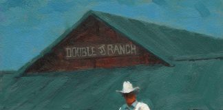 Jim Connelly Night Shift Double JJ Ranch farm cowboy horse western oil painting