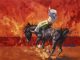Jim Connelly Orange Crush bucking bronco horse action western cowboy rodeo western oil painting