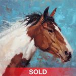 Jim Connelly Spring Breezes horse paint western oil painting sold