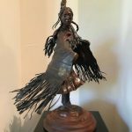 Susan Kliewer Fancy Shawl Dancer Native American woman dance pow wow western bronze sculpture
