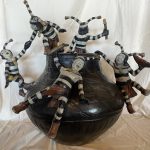 Susan Kliewer Mischievous Ones western bronze sculpture closeup