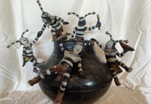 Susan Kliewer Mischievous Ones western bronze sculpture closeup