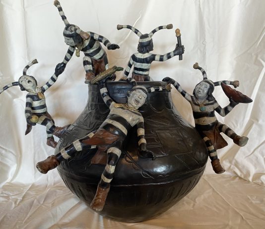 Susan Kliewer Mischievous Ones western bronze sculpture closeup