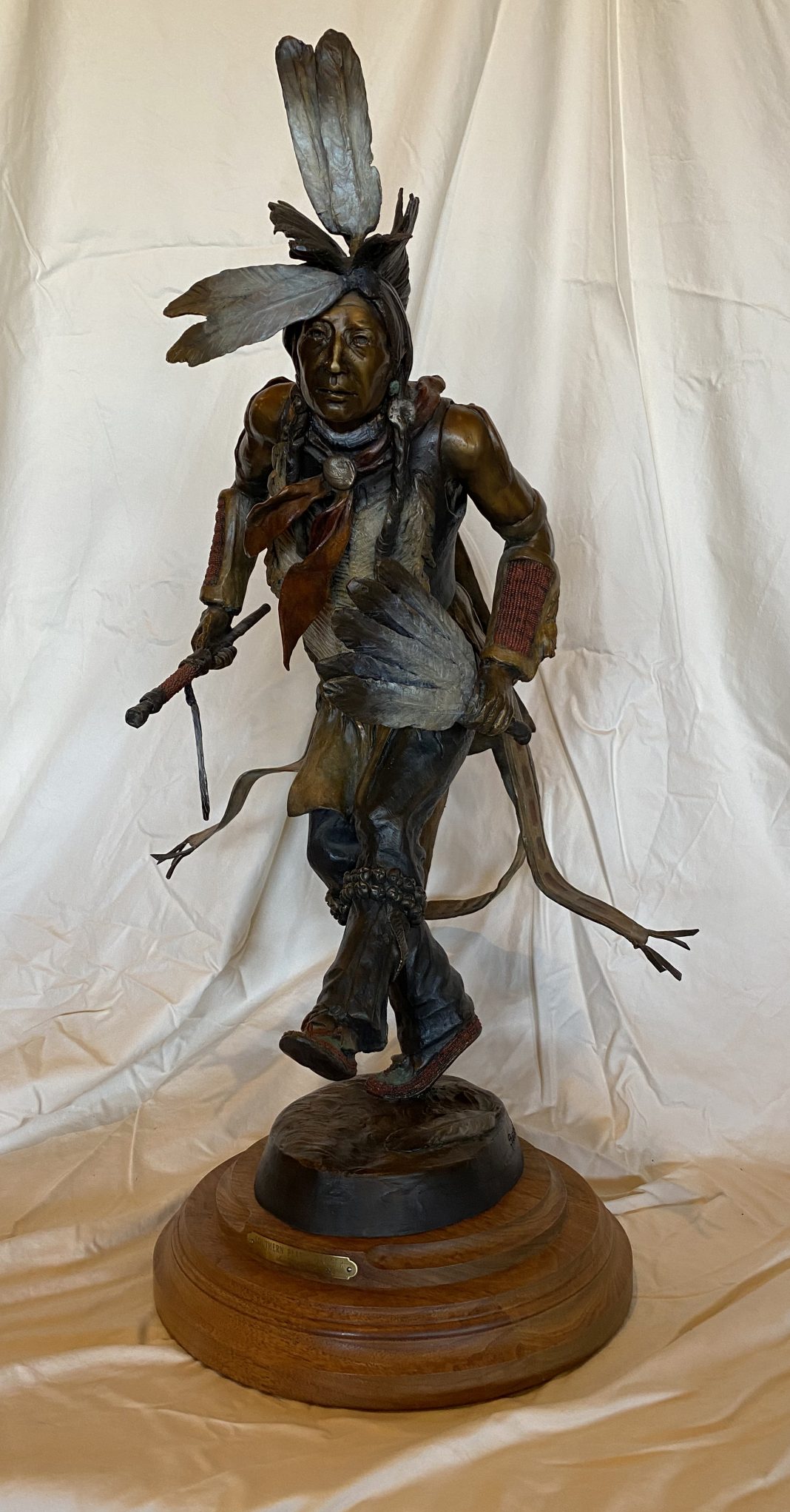 Susan Kliewer Southern Plains Dancer Native American Indian dance figure figurative bronze sculpture