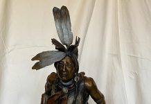 Susan Kliewer Southern Plains Dancer Native American Indian dance figure figurative bronze sculpture