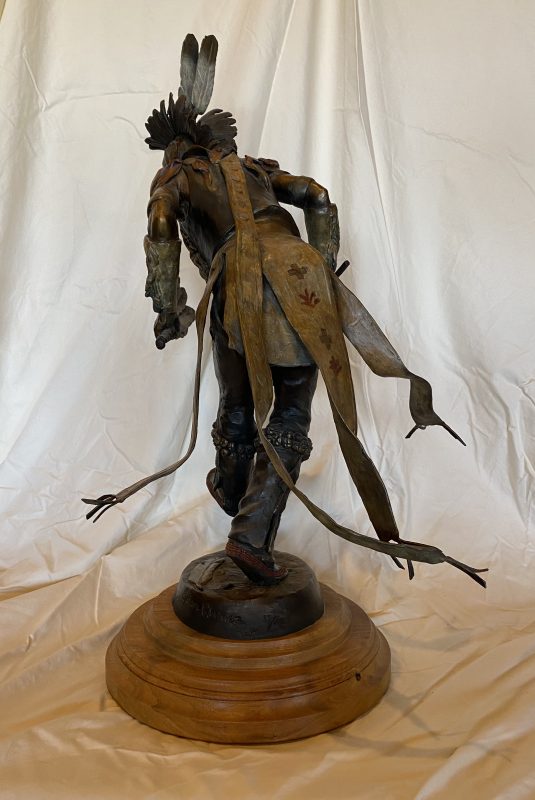 Susan Kliewer Southern Plains Dancer Native American Indian dance figure figurative bronze sculpture back