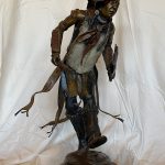 Susan Kliewer Southern Plains Dancer Native American Indian dance figure figurative bronze sculpture profile