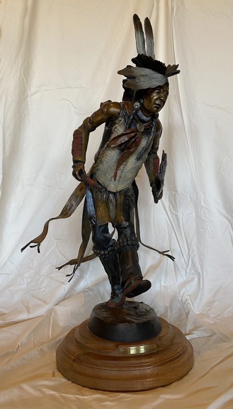 Susan Kliewer Southern Plains Dancer Native American Indian dance figure figurative bronze sculpture profile