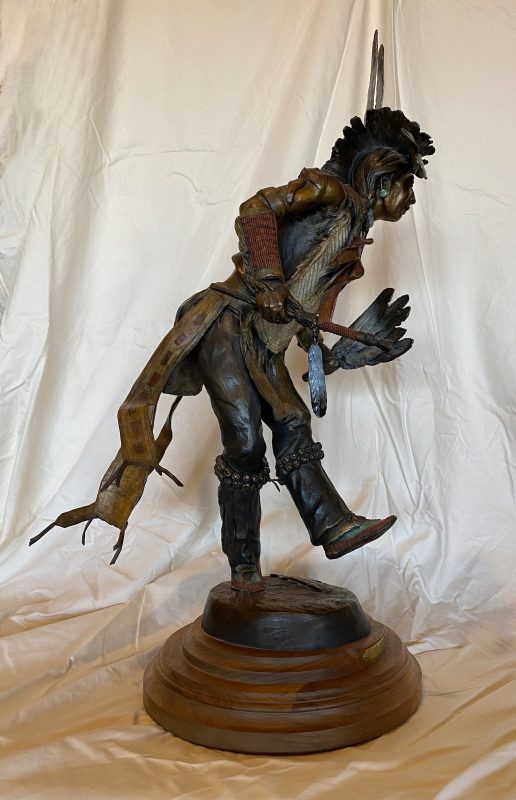 Susan Kliewer Southern Plains Dancer Native American Indian dance figure figurative bronze sculpture side