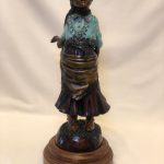 Susan Kliewer Squash Blossom Native American girl bronze sculpture