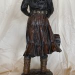 Susan Kliewer Warm Winds Native American Indian figure figurative western bronze sculpture back