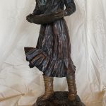 Susan Kliewer Warm Winds Native American Indian figure figurative western bronze sculpture side