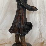 Susan Kliewer Warm Winds Native American Indian figure figurative western bronze sculpture side
