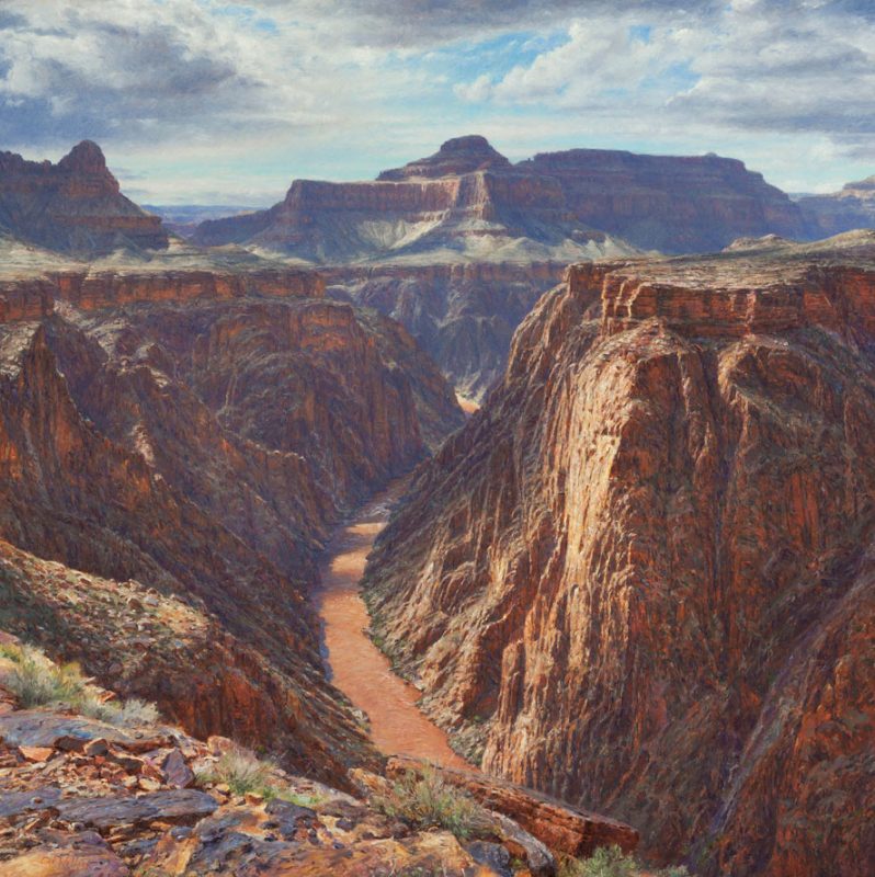 Curt Walters A Chasm Of Sublime Plateau Point Grand Canyon Colorado River western landscape oil painting