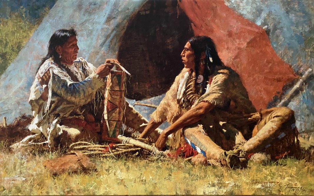 Howard Terpning The Bonnet Case textured canvas print Giclee