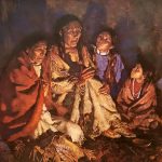 Howard Terpning Grandfather Speaks textured canvas print Giclee