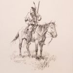 Howard Terpning Native American horse western pencil drawing painting