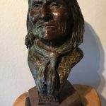 Joe Beeler Geronimo Native American portrait bronze sculpture western art