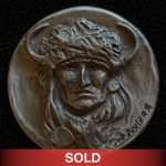 Joe Beeler Eddie Basha Basho pewter bronze medallion paper weight western sculpture sold