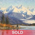 Matt Smith North Of Anchorage Alaska mountain snow river stream lake high mountain landscape oil painting