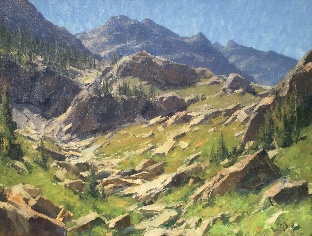 Matt Smith Spanish Peaks Wilderness mountain rocks landscape oil painting