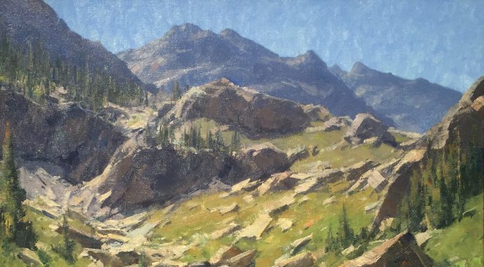 Matt Smith Spanish Peaks Wilderness mountain rocks landscape oil painting