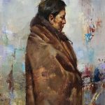 Cyrus Afsary Native Elder Native American portrait western oil painting