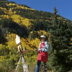Darcie Peet artist painting on location plein Aire outdoor painting