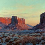 Darcie Peet Dawn Tiptoeing In Monument Valley Arizona landscape rock formation Utah western oil painting