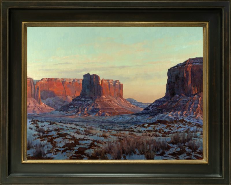 Darcie Peet Dawn Tiptoeing In Monument Valley Arizona landscape rock formation Utah western oil painting framed