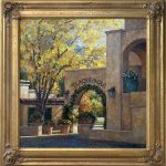 Darcie Peet Getting Ready For Christmas Tlaquepaque Sedona Arizona architecture western oil painting framed