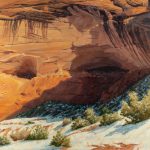 Darcie Peet Ghosts In The Shadows Canyon de Chelly Native American Indian relics artifacts petroglyphs western landscape oil painting