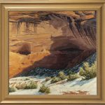 Darcie Peet Ghosts In The Shadows Canyon de Chelly Native American Indian relics artifacts petroglyphs western landscape oil painting framed
