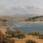 Darcie Peet "Wueen Annes Lace And Scarlet - Sonoma Coast seascape ocean western landscape oil painting