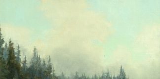 Darcie Peet Sea Fog Roses grape winery California landscape oil painting