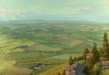 Darcie Peet Up To Montalcino - Tuscany landscape Italy oil painting sold