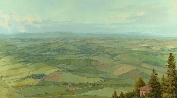 Darcie Peet Up To Montalcino - Tuscany landscape Italy oil painting sold