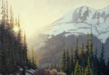 Darcie Peet Whisper of Spring Yet To Come landscape Colorado western oil painting