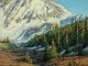 Darcie Peet May Melt Sparkle mountains snow trees river stream brook western landscape oil painting