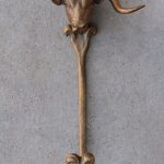 Mary Ross Buchholz Crooked Hat Wall Hanger longhorn cow cattle western bronze sculpture