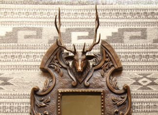 Mary Ross Buchholz elk stag mirror wildlife sculpture western bronze