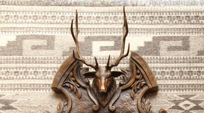 Mary Ross Buchholz elk stag mirror wildlife sculpture western bronze