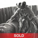 Mary Ross Buchholz Gentlin' Touch cowboy horses equine pencil drawing western painting ranch sold