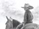 Mary Ross Buchholz Old Ropin' Warrior horse cowboy rider equine original pencil drawing western painting
