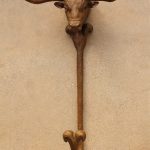 Mary Ross Buchholz Longhorn Hat Hook cattle cow western bronze sculpture