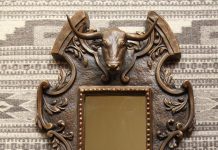 Mary Ross Buchholz longhorn mirror western sculpture western bronze cattle