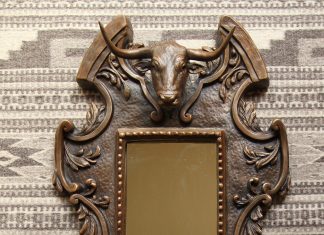 Mary Ross Buchholz longhorn mirror western sculpture western bronze cattle