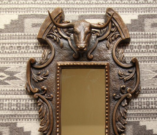 Mary Ross Buchholz longhorn mirror western sculpture western bronze cattle