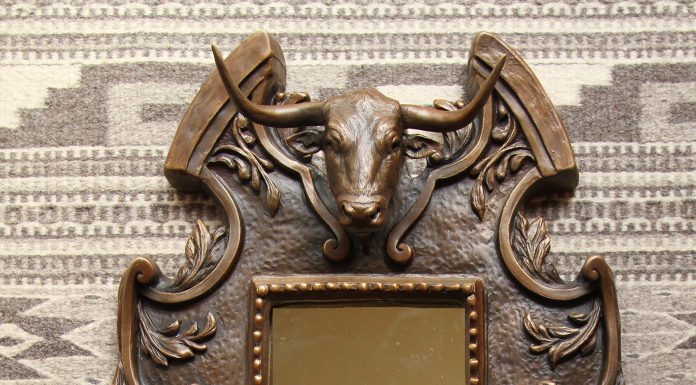 Mary Ross Buchholz longhorn mirror western sculpture western bronze cattle